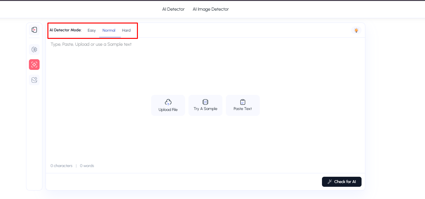 AI Detection Modes