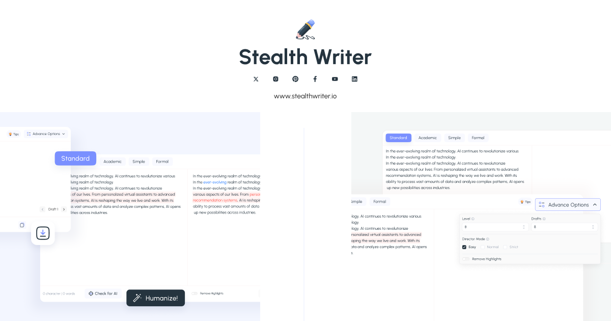 Stealth Writer - Bypass AI Detectors with AI Humanizer